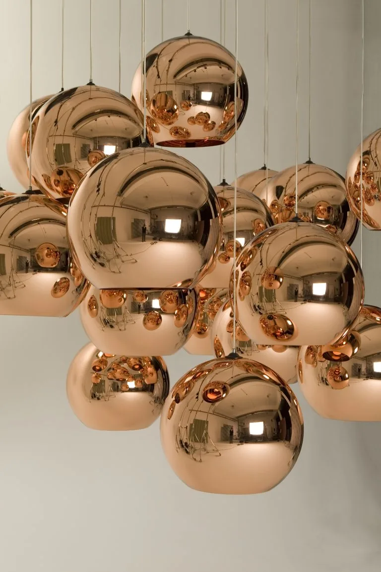 Tom Dixon Suspension Copper Wide LED 50 Cm 6 Tom Dixon Suspension Copper Wide LED 50 Cm – Image 4